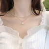 Accessory from pearl, necklace, pendant, advanced chain for key bag , high-quality style, bright catchy style