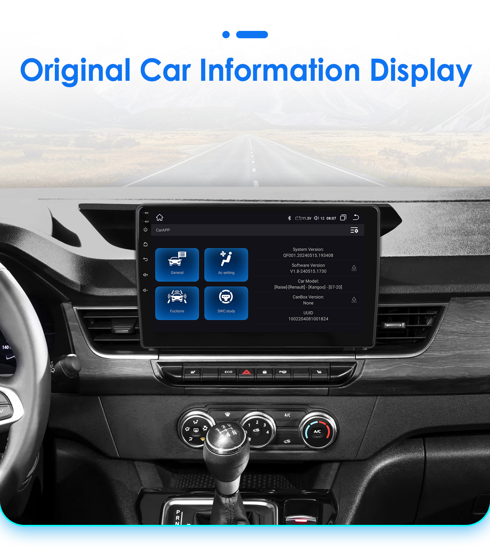 Suitable for 19-25 Renault Kangoo Android large screen navigation GPS reversing image car Bluetooth all-in-one machine