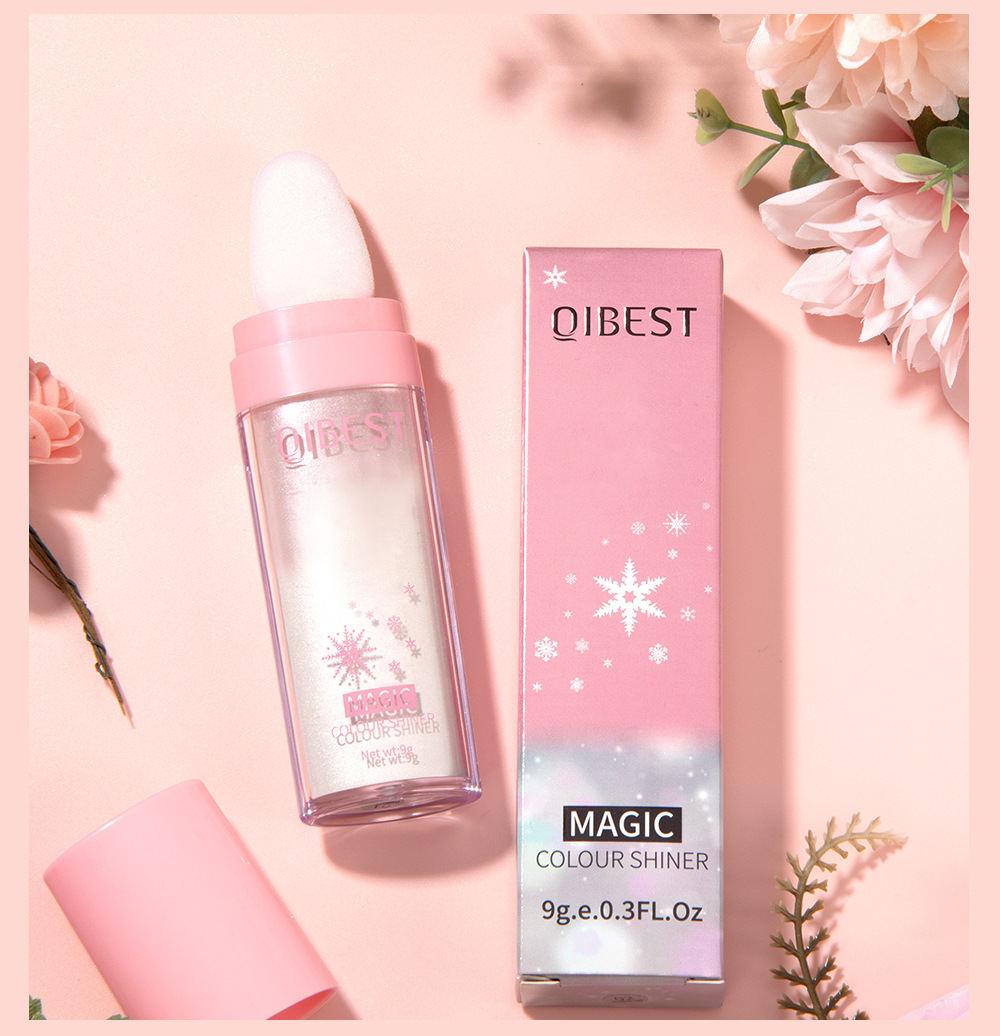 QIBEST High-Gloss Pat Powder, High-gloss Pearlescent Sparkling Fairy Powder, Full-body brightening Natural Three-dimensional Loose Powder, Contouring Powder undefined