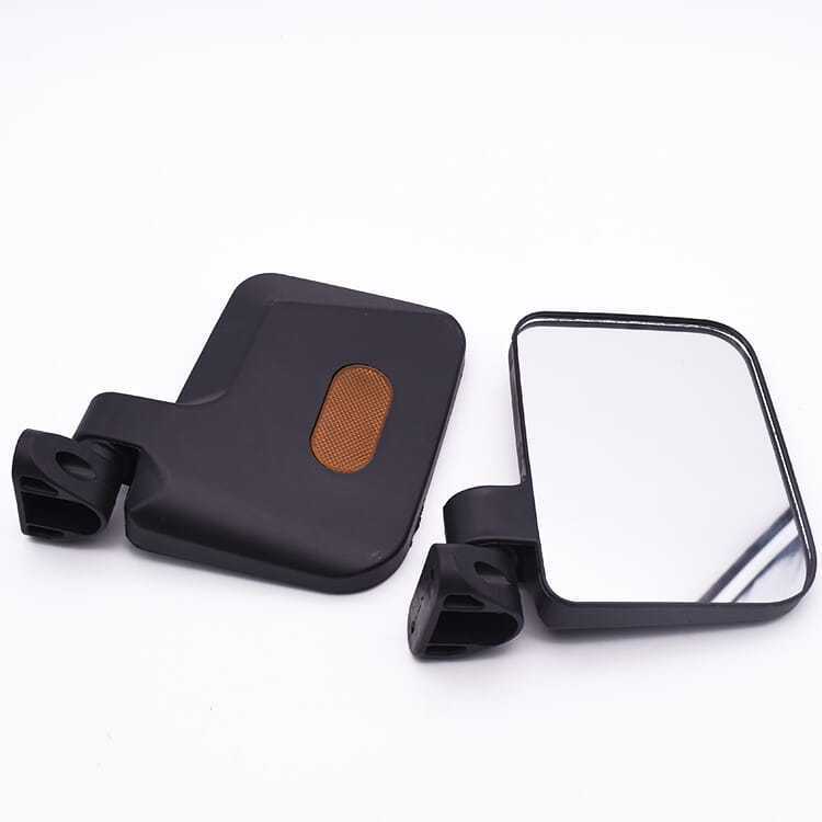 Espejo retrovisor del coche eléctrico de tres ruedas cerrado cobertizo coche doble agujero espejo retrovisor reflector del coche de cuatro ruedas agujero horizontal accesorios universales