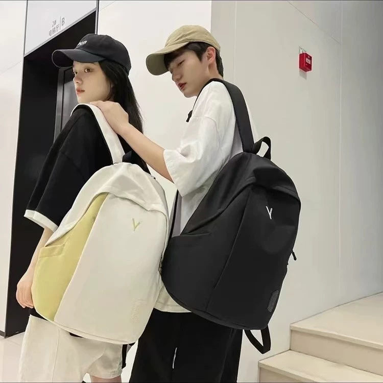 Школьный рюкзак большой вместимости, рюкзак для старшеклассников, модный дорожный рюкзак в корейском стиле, простой рюкзак для учащихся средней школы с контрастными цветами, для поездок на работу