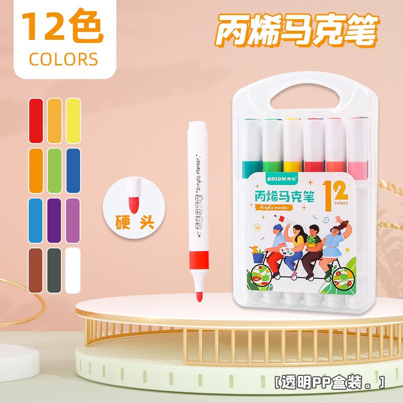 Traje de marcador de acrílico creativo estudiante DIY pintado a mano especial impermeable marcador de pintura acrílica de 48 colores al por mayor