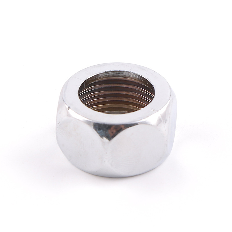 Wholesale 4 min shower shower tube plastic cone nut PVC tube horn electroplated bright chrome maternity washer ball cap