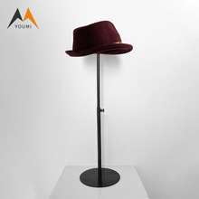 工廠批發不銹鋼帽架 黑色噴塑金屬伸縮帽子展示架 櫥窗陳列帽架子