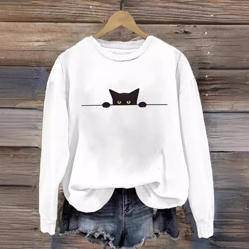 TEMU AliExpress Amazon Cross-border 2024 Autumn/Winter Loose Crew Neck Animal Print Hoodie 3D Print