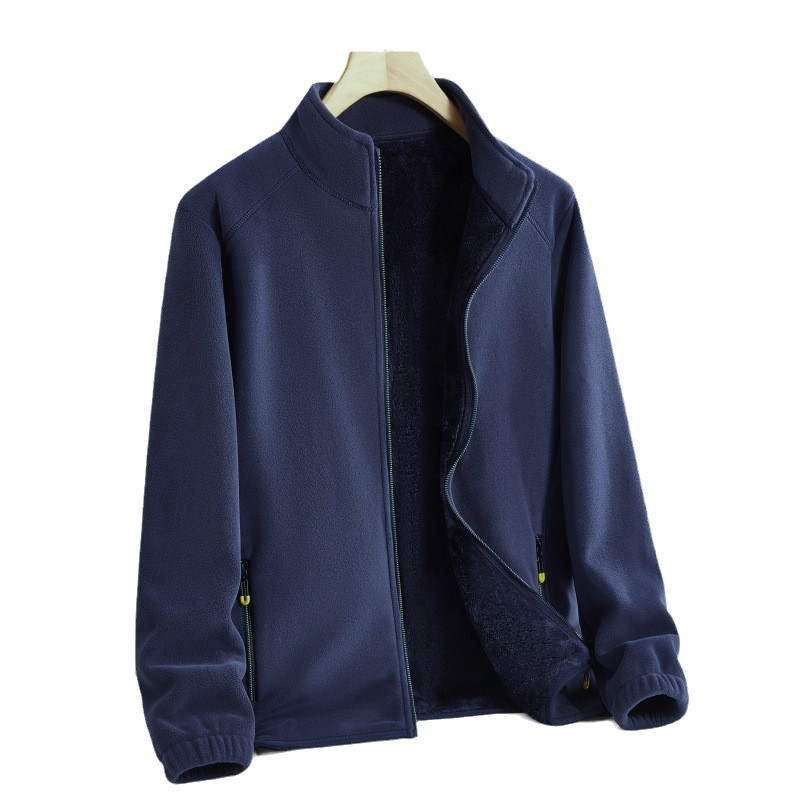 Cama de terciopelo de grano de oro para hombres y mujeres con terciopelo grueso agitado de terciopelo de grano grande al aire libre con chaqueta cálida
