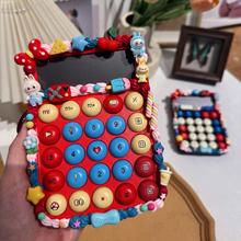 卡通多巴胺撞色高颜值配色计算器奶油胶便携式学生办公防滑新款