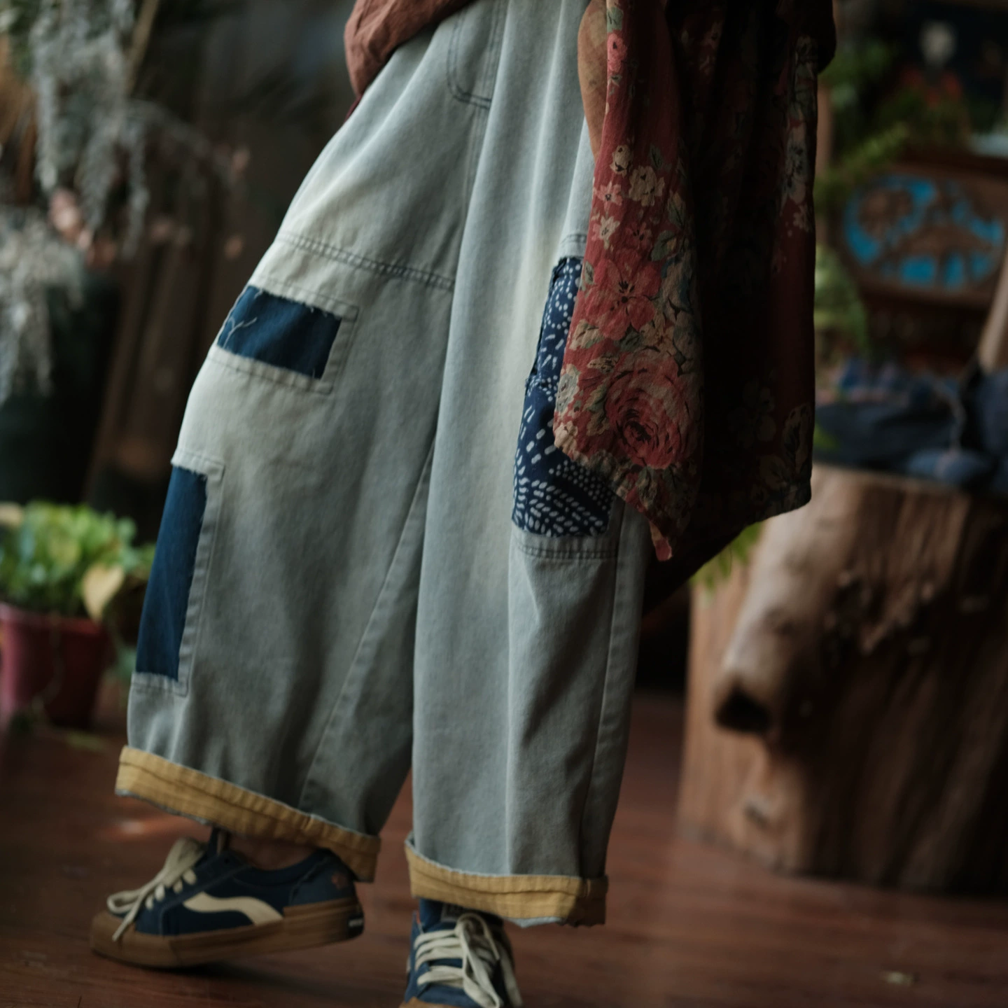 小泥姑娘 Genuine retro jeans, trousers