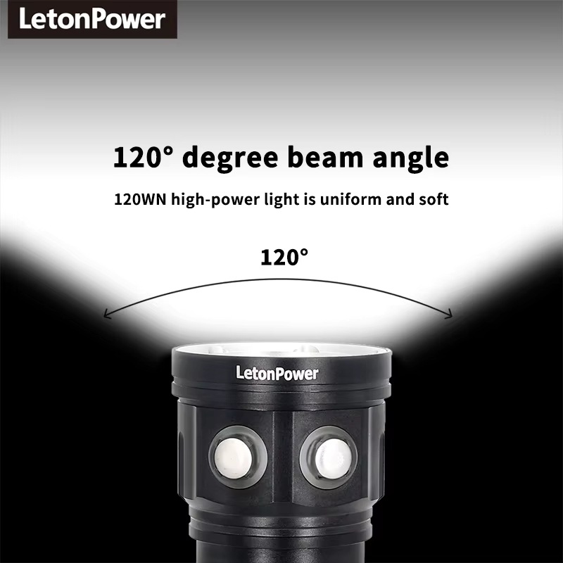 High-Power Professional Underwater 27 Led Photography Light High-Brightness Light 20000 Lumens Diving Flashlight 100m Waterproof