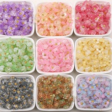 可爱玻璃胖桂花吊坠10mm 古风手工diy材料包装饰扣子纽扣配件批发
