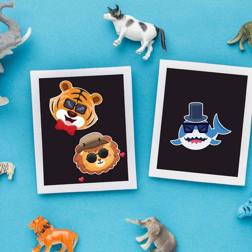 CM2203001 Amazon Cross-border Cartoon Stickers Animal Puzzle DIY Stickers