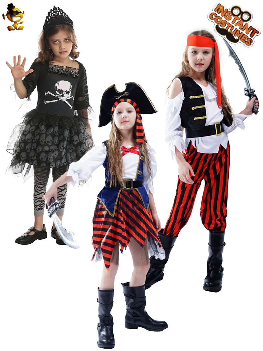 Traje de falda pirata para niños de Halloween
