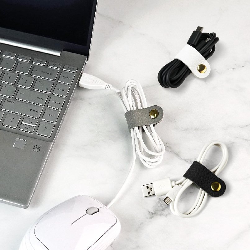 Factory direct selling PU lychee pattern data cable to sort out the…