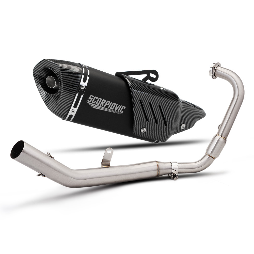 Suitable for Motorcycle Motorcycle Stepless 300R Modification 300Rr Front Exhaust Pipe Tail Muffler Set