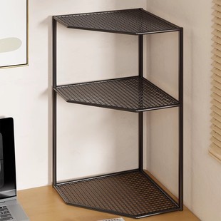 Desktop Triangular Bookshelf Corner Storage Rack Office Desktop Multi-Layer Small Corner Fan-Shaped Book Storage Shelf