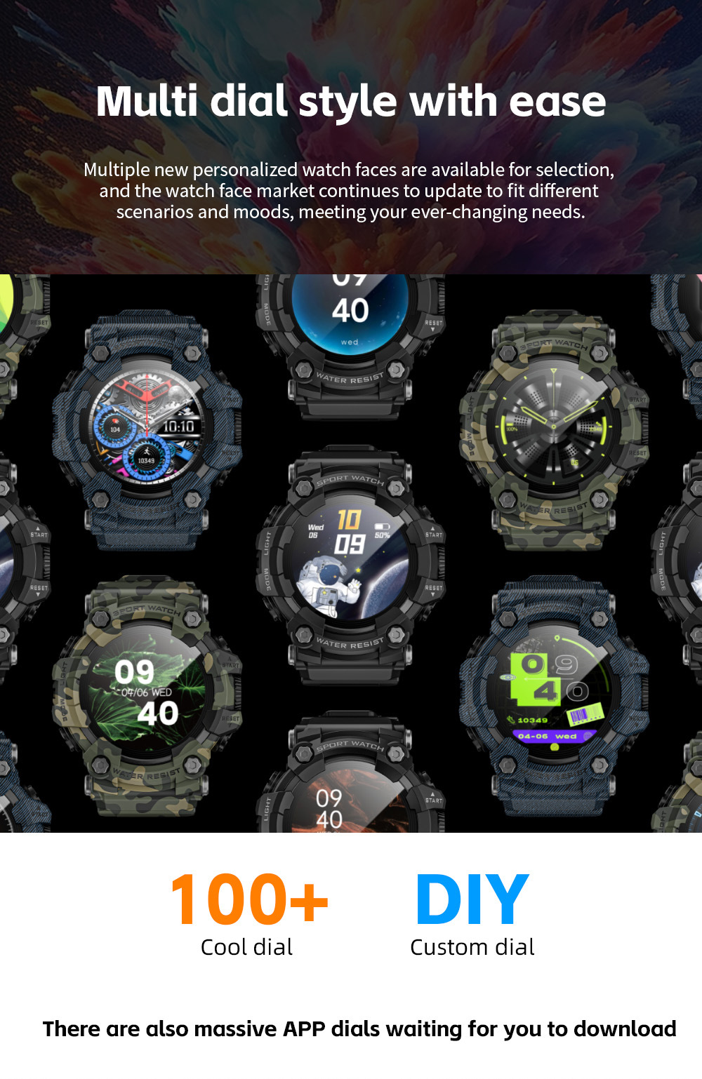 LOKMAT foreign trade outdoor sports smartwatch ATTACK GT Bluetooth Call Compass Flashlight Music undefined
