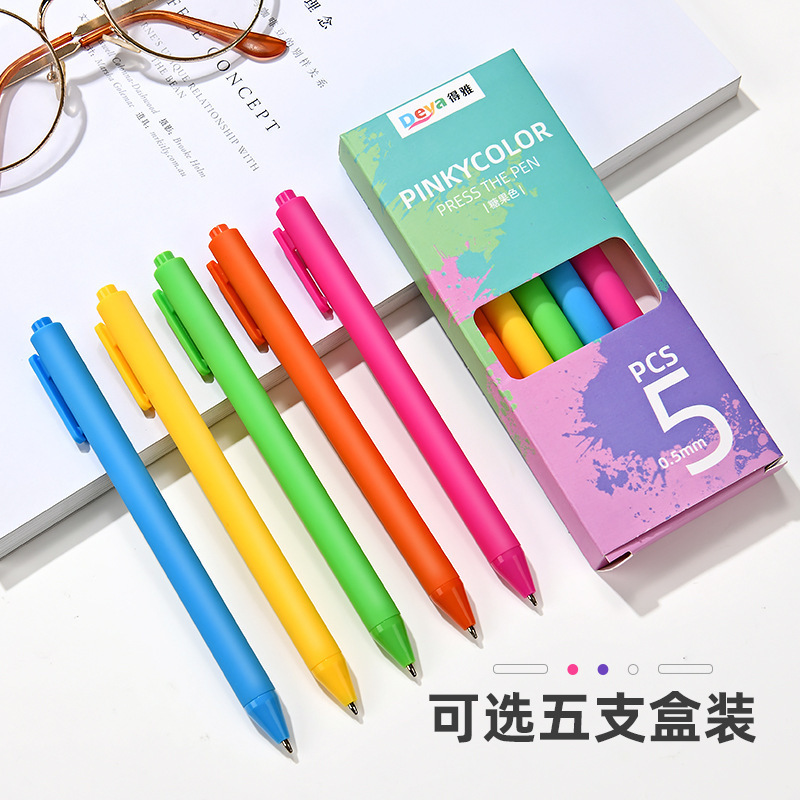 見栄えの良いイン文具マカロン広告ペンゲルペン印刷可能なロゴカラープレス学生|undefined