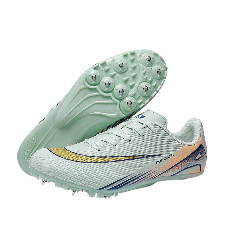 Zapatillas de Atletismo con Clavos de Cuero Sintético y PVC Antideslizante para Pista