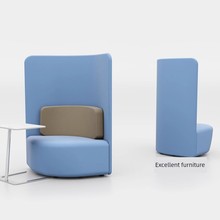 高靠背隔断沙发椅现代创意单人异形组合沙发高背图书馆办公休闲区