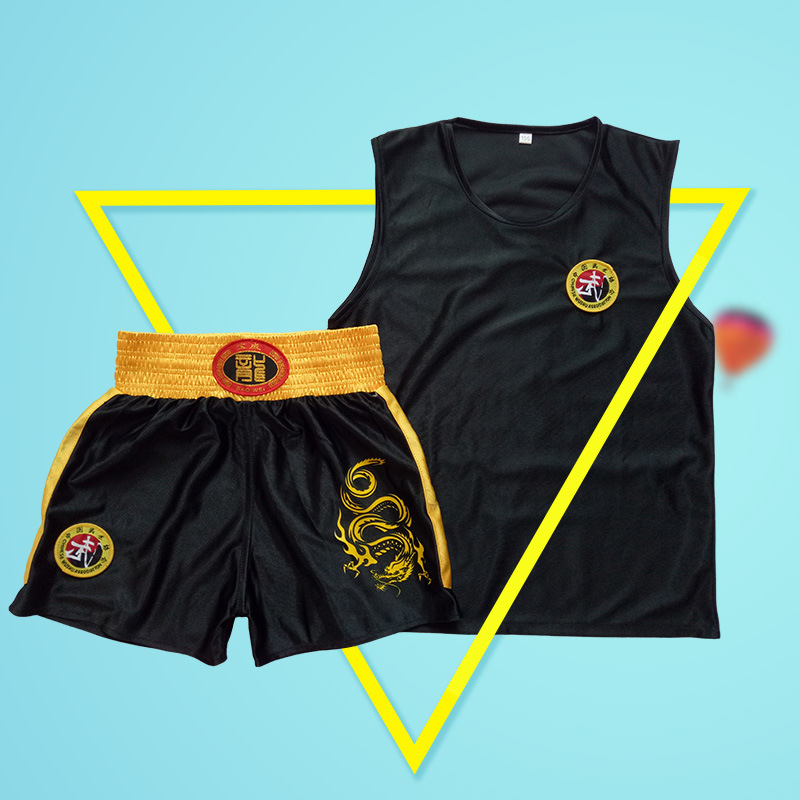 散打衣服泰拳搏击短裤散打衣服男女儿童散打服成人武术训练表演服