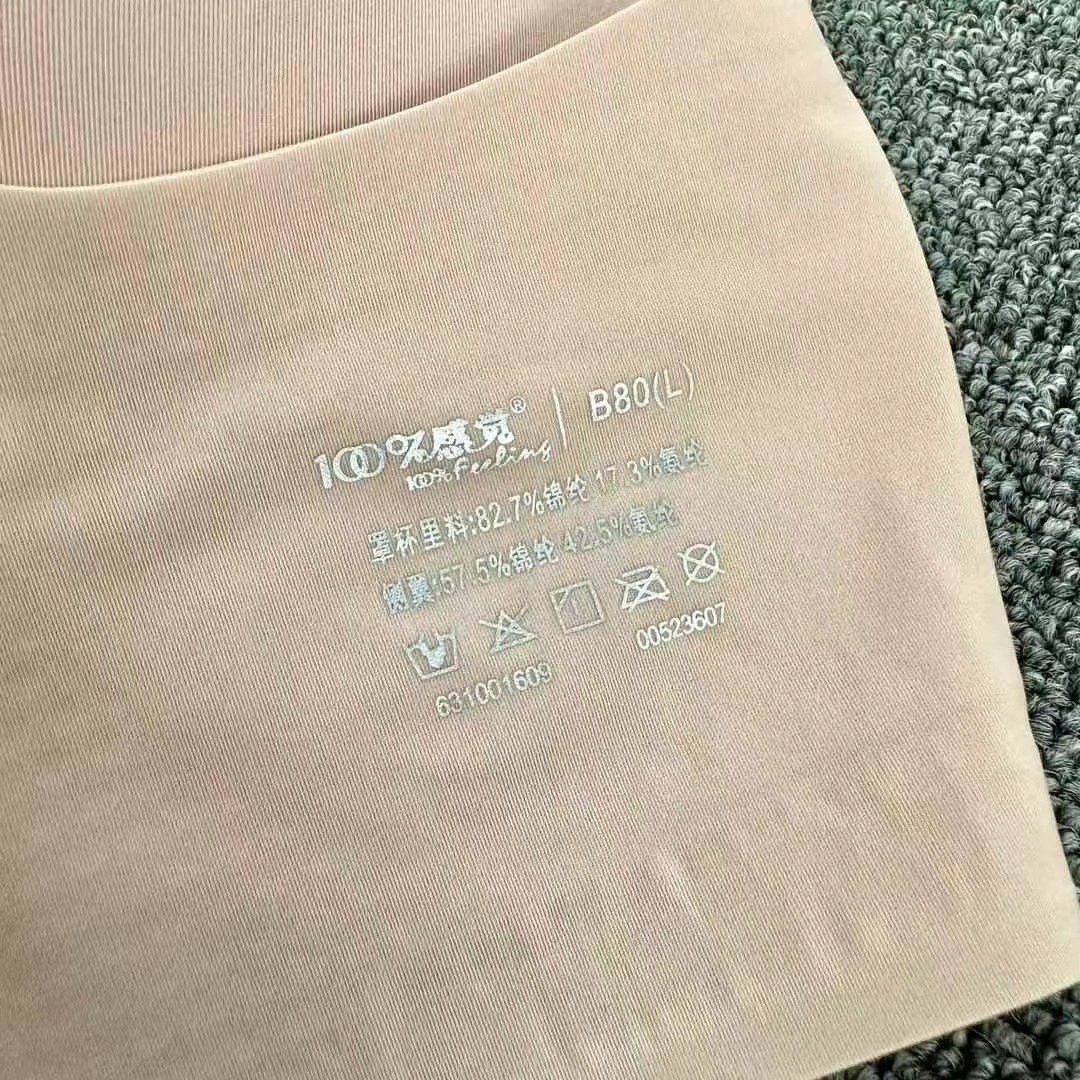 Inventario de bajo precio, 100 puntos, simple, brillante, cómodo, delgado, sin anillo de acero, soporte superior, ropa interior de micro-recolección, sujetador femenino