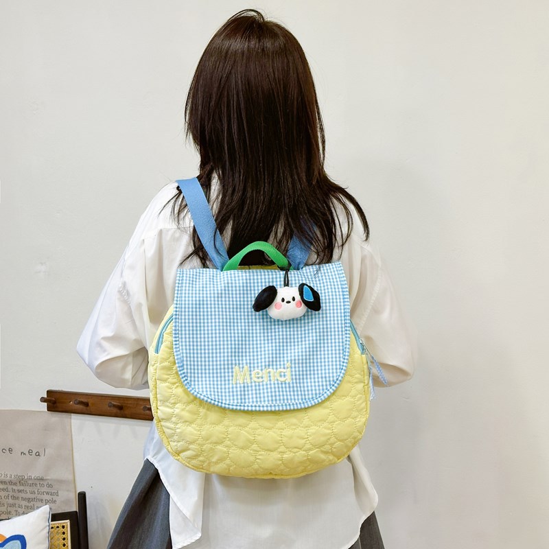 Jardín de infantes bolsas escolares coreanas lindas perros colgantes mochila para padres e hijos nueva mochila infantil de gran capacidad