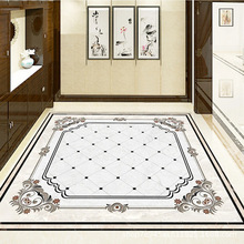 大理石水刀拼图地砖客餐厅入户玄关过道走廊全屋拼花瓷砖玻化砖