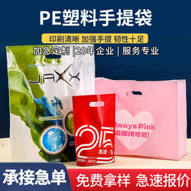 定制PE礼品制袋塑料手提袋四指袋高压冲孔袋印刷LOGO包装购物外贸