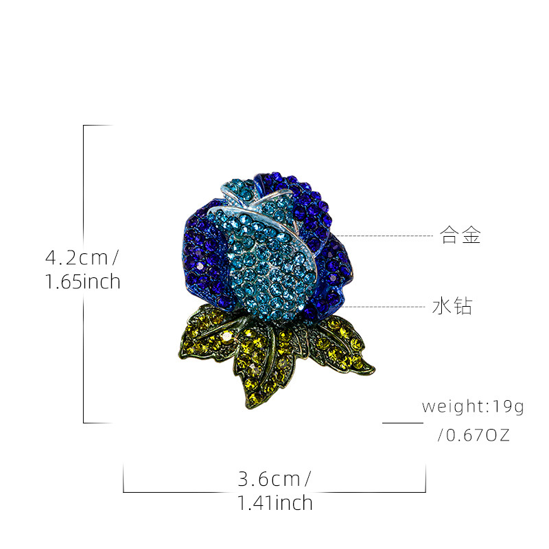 Elegante spilla a fiore camelia con strass per donna_voghion.com