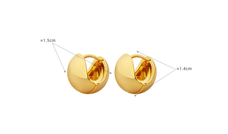 Simple Style Solid Color Titanium Steel Earrings Plating Stainless Steel Earrings display picture 1