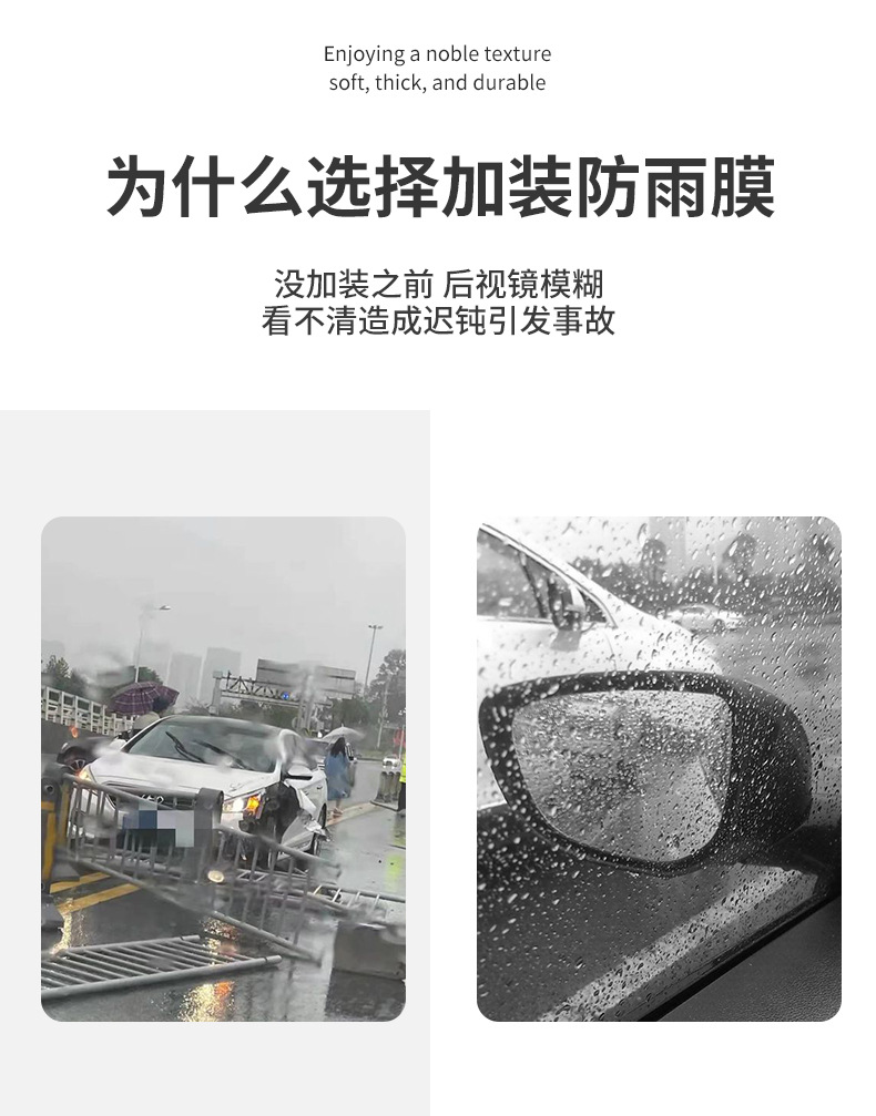 Suitable for Noah Voxy70 80 90 Series Reversing Mirror Rainproof Film Rearview Mirror Anti-Fog Film Modification Accessories