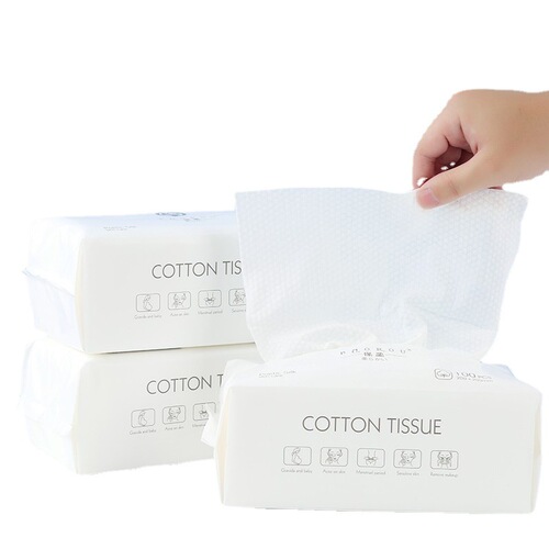 Thickened cotton disposable facial cleansing towel, dry and wet removable beauty makeup remover cleansing towel for face washing and wiping