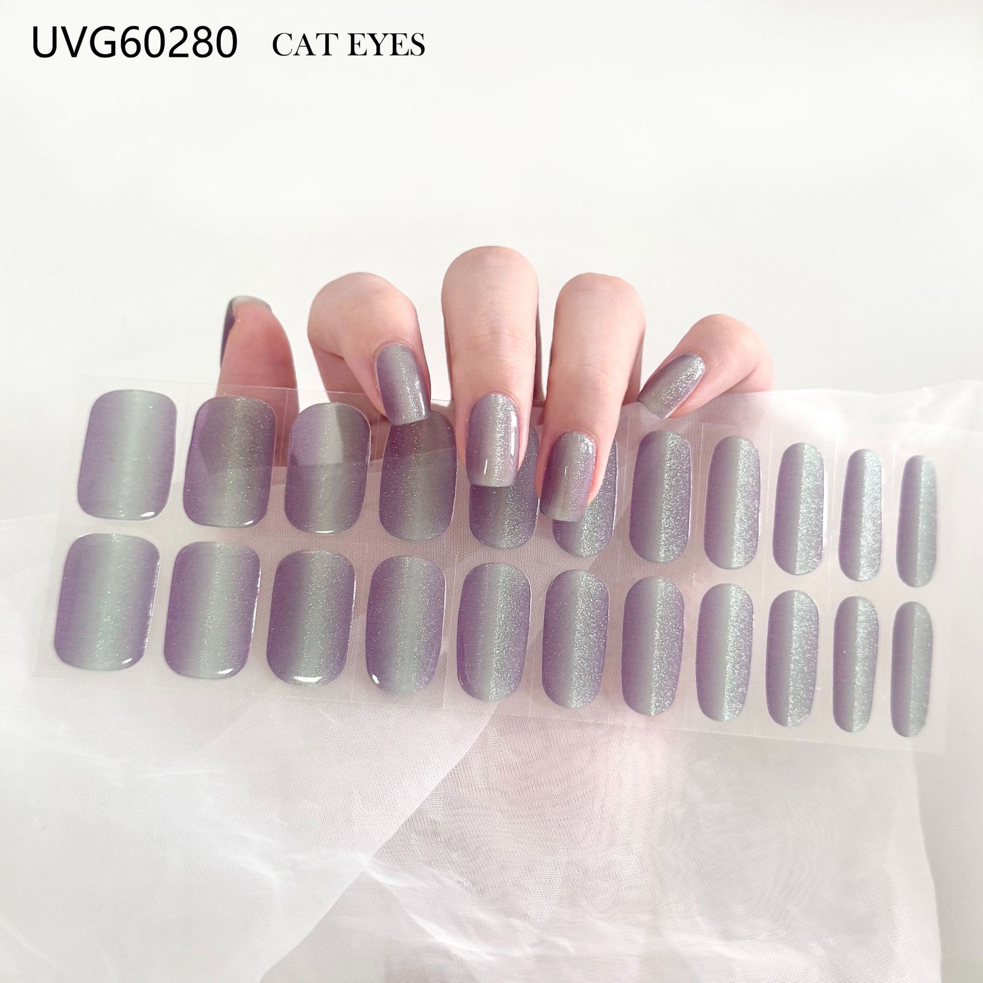 Pegatinas de uñas de gel UV estilo Ins, semicuradas, con estampado en caliente, parches de uñas para fototerapia, película de aceite, materiales de arte de uñas estilo Ins.