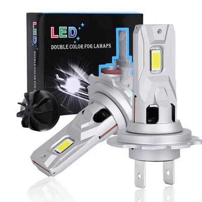 Cross-Border New Car Led Headlight H7 Integrated Modified High-Brightness High-Power H11 9005 9012 Headlight (Ön faralar)