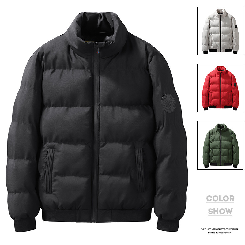 New Men's winter coat winter cotton-padded coat short stand collar thickened down cotton-padded coat Korean fashion handsome winter clothes New Men's winter coat winter cotton-padded coat short stand collar thickened down cotton-padded coat Korean fashion handsome winter clothes
