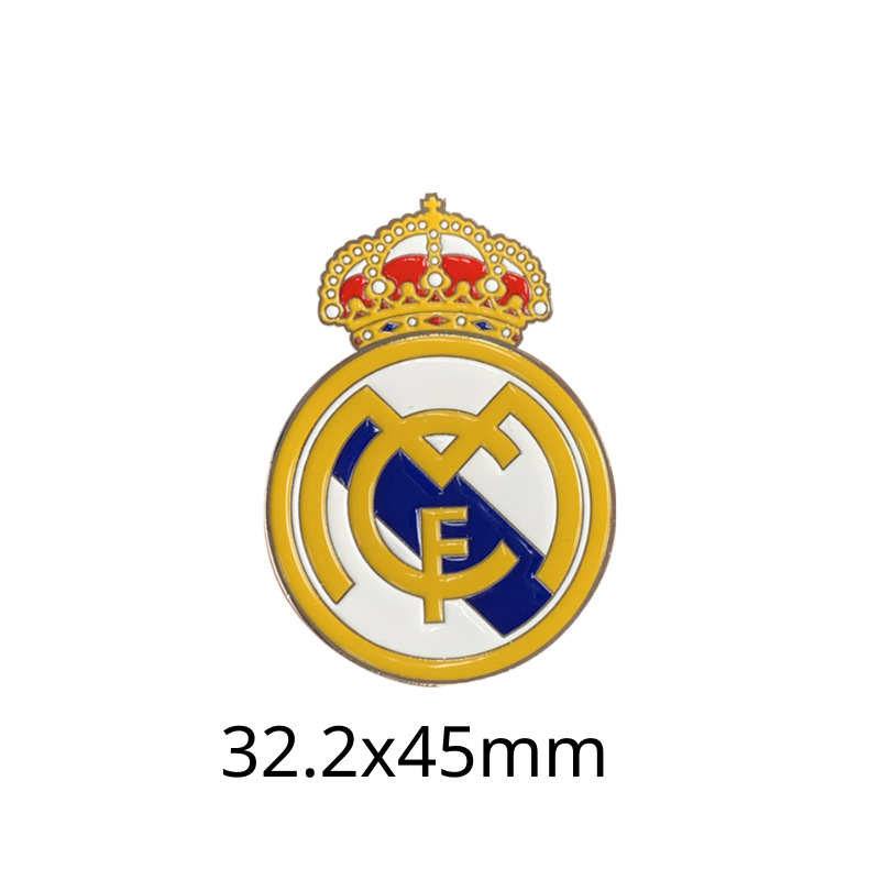 Insignias metálicas transfronterizas, pegatinas para teléfonos móviles, broches, Copa Mundial, Liga de Campeones, club de fútbol, insignias del Real Madrid, insignias del Liverpool al por mayor