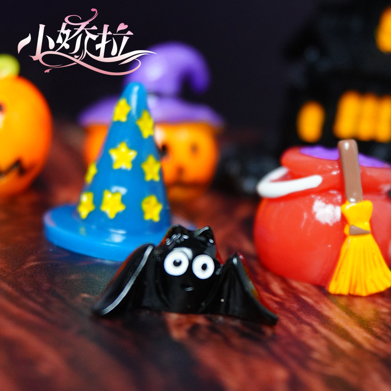 Nueva decoración transfronteriza Halloween calabaza fantasma calabaza mágica sombrero fantasma pequeña decoración micropaisaje paisajismo