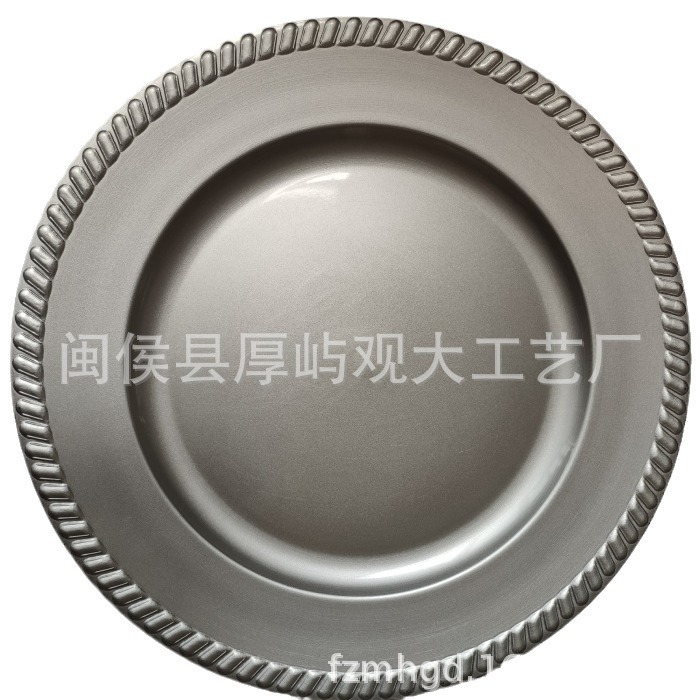 Comercio exterior al por mayor del hotel de la boda del partido decoración artesanal desechable placa de plástico placa cargador