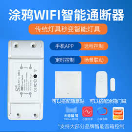 涂鸦智能WiFi远程遥控定时开关小度天猫精灵声控灯具电源通断器