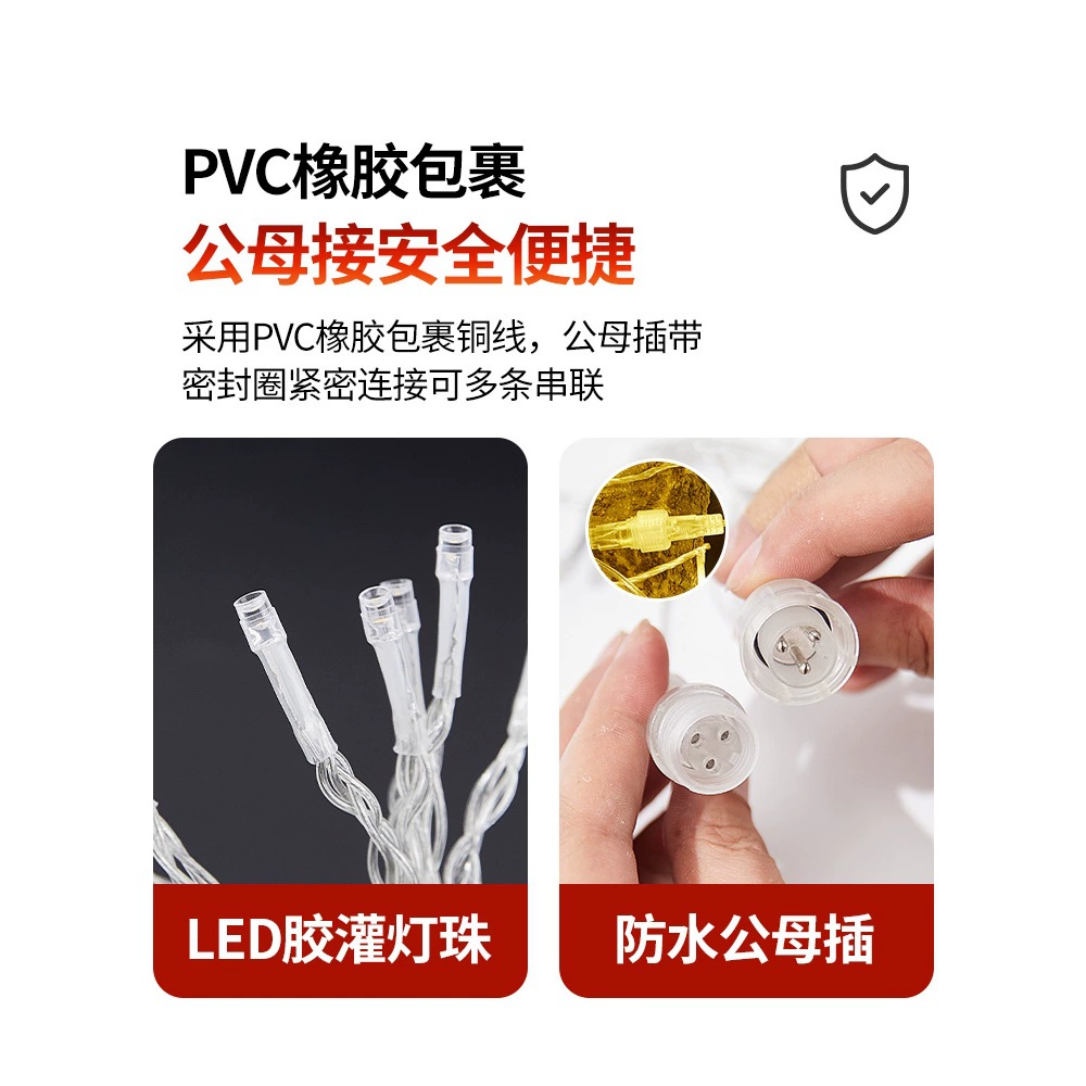 Светодиодная гирлянда с синими LED-огнями 2026 года, маленькие яркие огни с звездами на небе, разноцветная световая диагета, неоновые огни на улице, год лошади