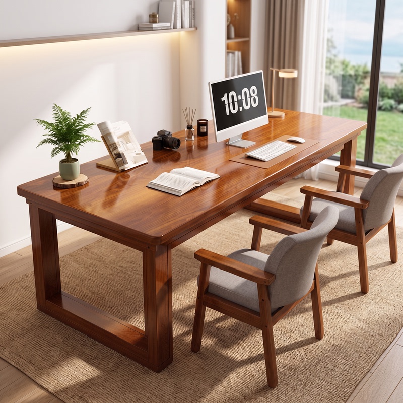 Double-person computer desk, desktop home-use bedroom large study desk, workbench, simple two-person gaming table, long table Double-person computer desk, desktop home-use bedroom large study desk, workbench, simple two-person gaming table, long table