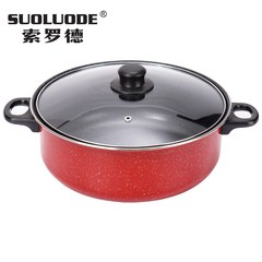韓国式麦飯石スープ鍋蒸し鍋は、シチュー鍋の浅いスープ鍋にくっつかず、肉鍋を煮るのに適しています。