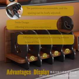 黑胶收纳黑胶唱片收纳架cd收纳盒展示架专辑放置架桌面碟片唱片架
