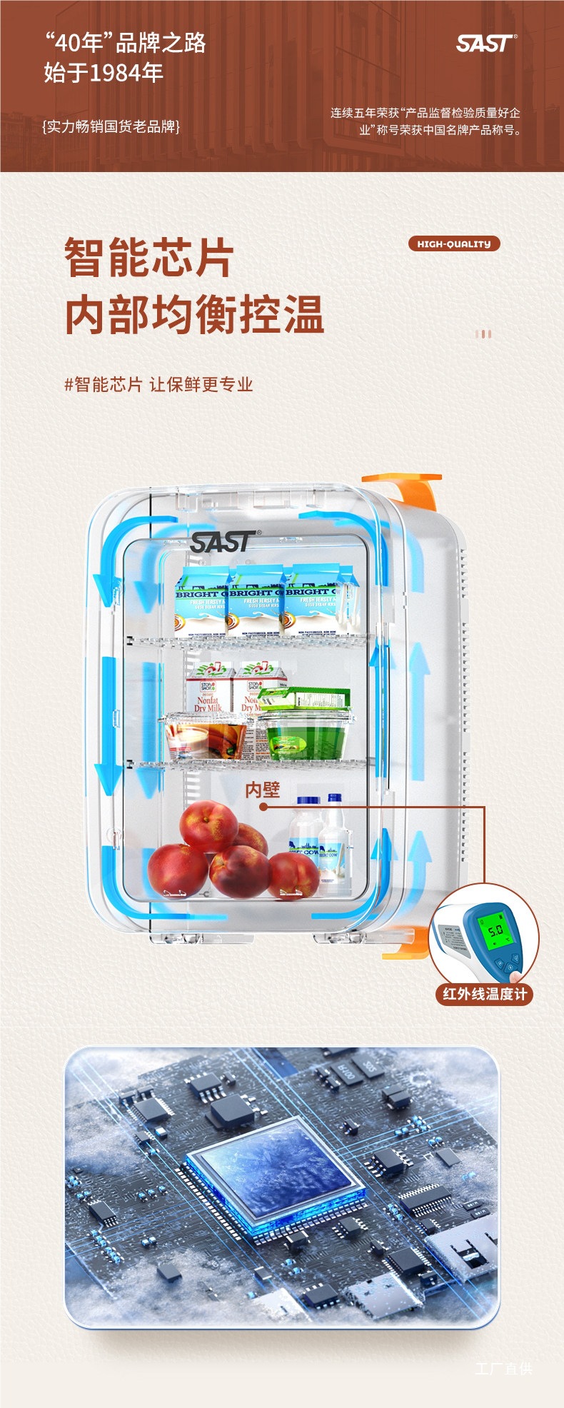 Sast Mini Refrigerator Mini Freezer for Car, Home, Dormitory, Breast Milk, Office, Student, Small Freezer
