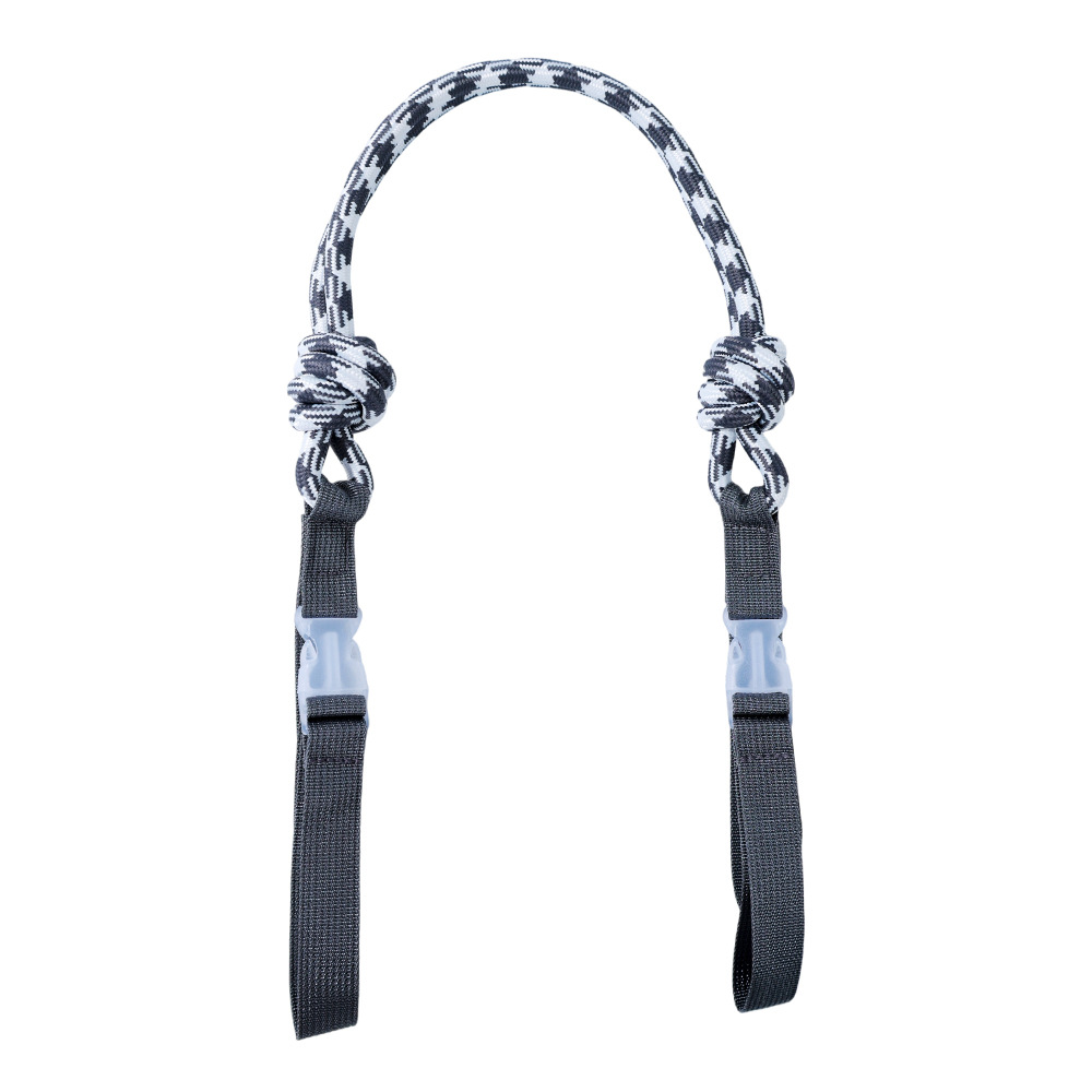 Gray -white colored shoulder strap