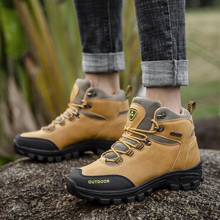 2024 foreign trade single travel plus size Amazon spring and autumn cross-border foreign trade high-top outdoor boots wholesale men's shoes