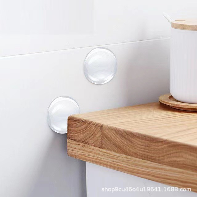Manija de la puerta de silicona pegatinas refrigerador del hogar cerradura de la puerta del gabinete puerta anticolisión pegatinas de pared estera anticolisión puerta pegatinas partículas tampón