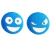 Sky blue ghost face