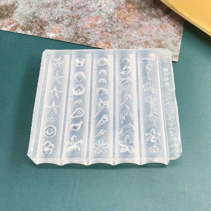 ヒトデシェルネイルアートモールド高透明シリコーンフィルム海洋立体彫刻手作りネイル装飾ツール卸売|undefined