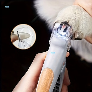 1Pc Led Pet Nail Clipper with Ergonomic Non Slip Handle Cross-Border